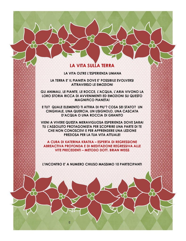 volantino la vita sulla terra